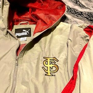 Florida State Puma Gray and Red Windbreaker Jacket
